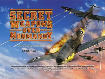 Secret Weapons over Normandy screen shot title